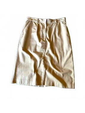 LL Bean khaki Pencil Skirt